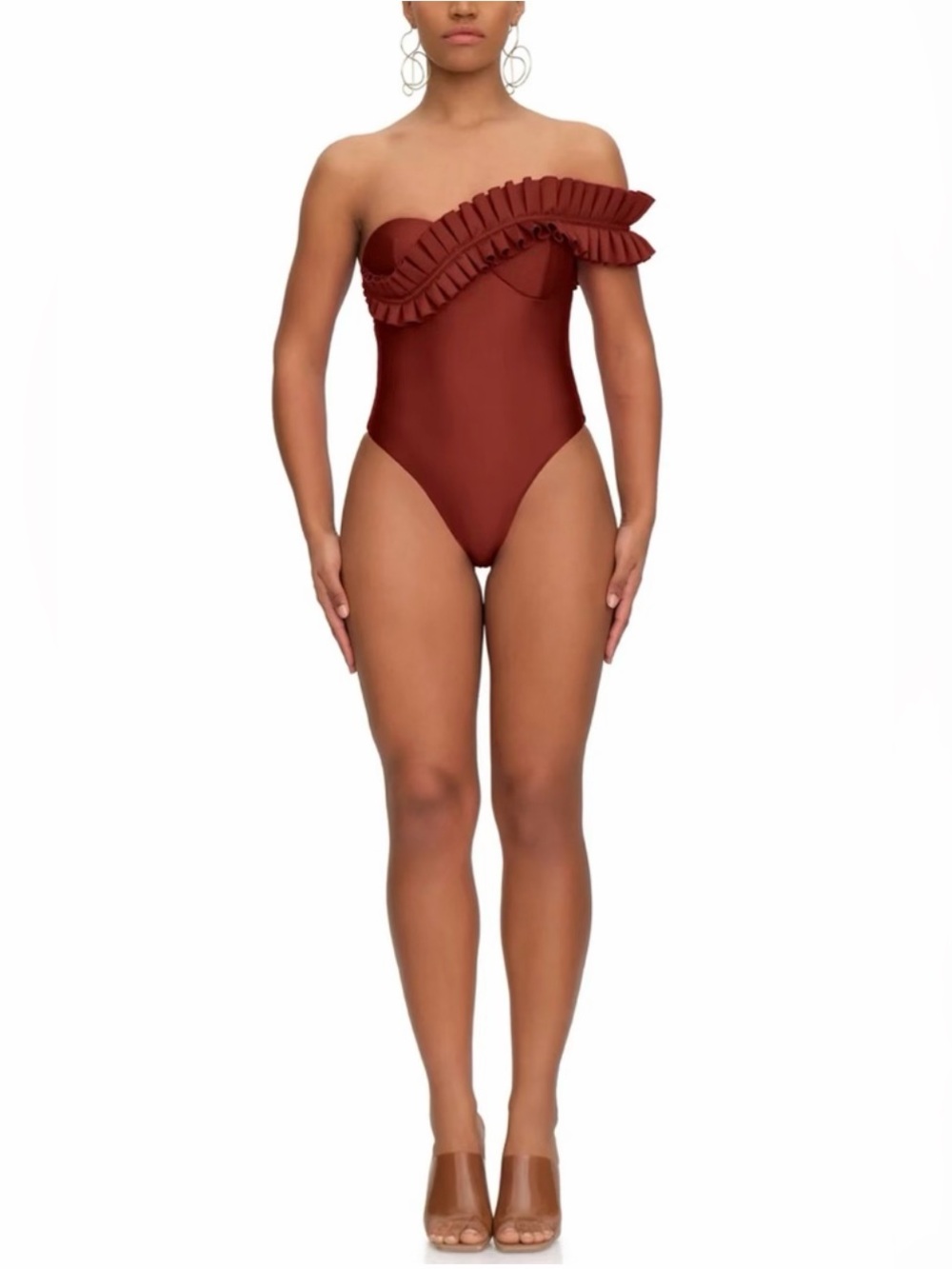 ✨New With Tags✨ Andrea Iyamah Nisi One-Piece Swimsuit - Size Large - Chocolate